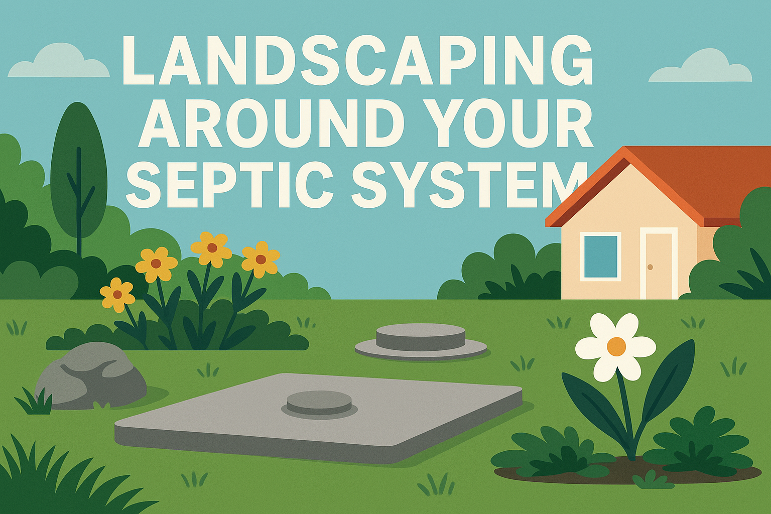 Landscaping around septic system