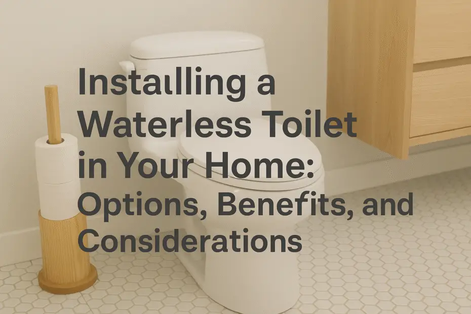 installing waterless toilet